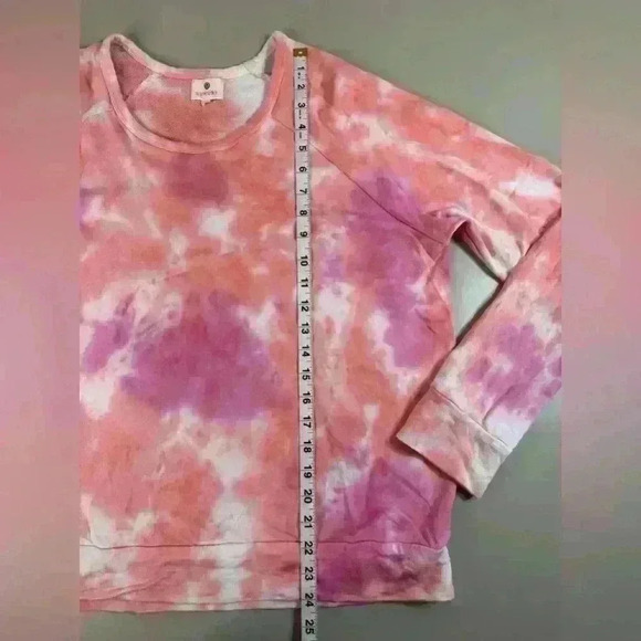 Sundry Sweatshirt Pink Tie Dye LS Pullover Jersey Top Size 3 Large Made in USA - Picture 4 of 8
